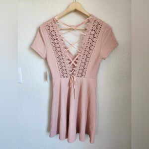 Forever 21 Y2K Faircore Pink Lace Dress New with tags size medium